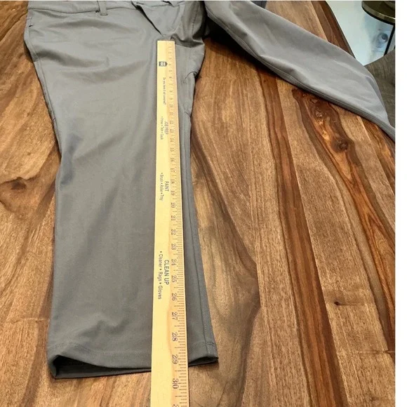 Lululemon ABC Classic-Fit 5 Pocket Pant Warpstreme Stretch Gray W36 - Picture 12 of 14